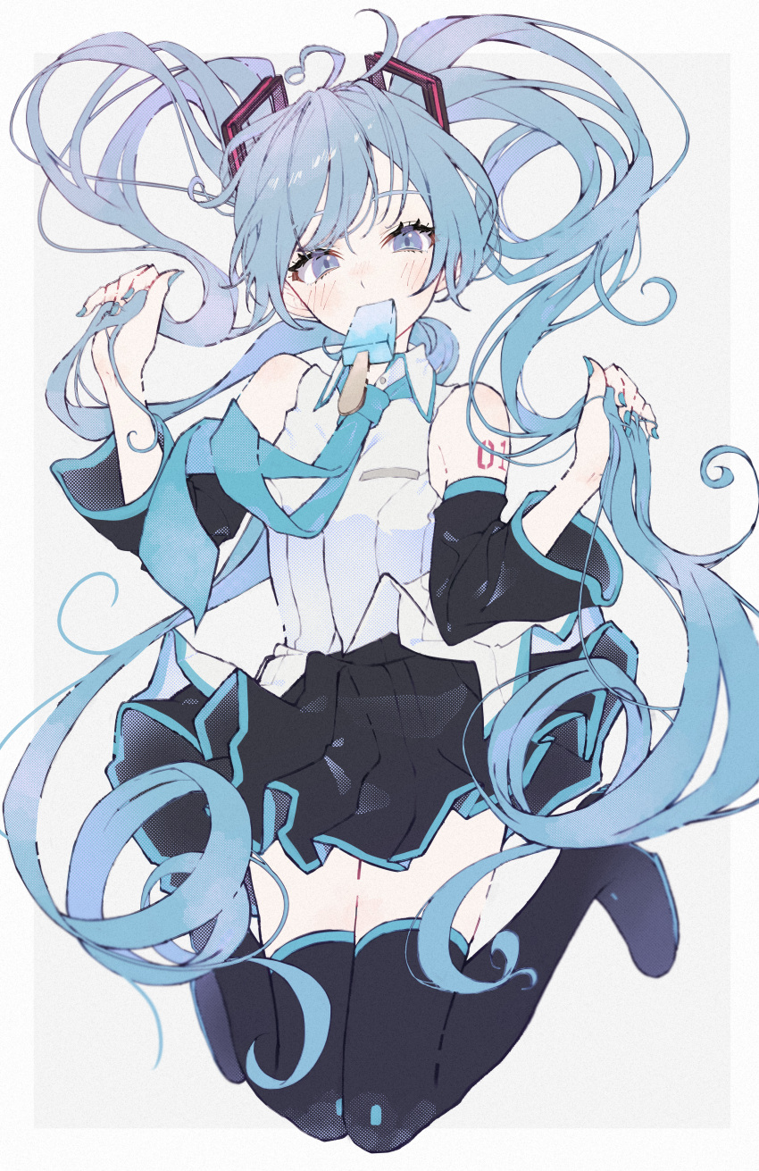 amino_(li0a4) hatsune_miku tattoo thighhighs vocaloid