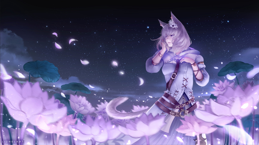 animal_ears final_fantasy final_fantasy_xiv lizhelart miqo'te nekomimi tail