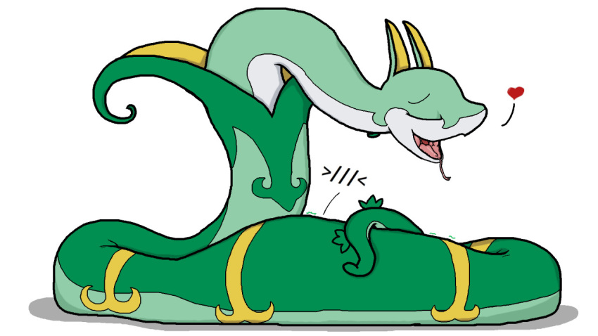 &lt;3 16:9 abdominal_bulge after_vore ambiguous_gender belly belly_rub big_belly duo endosoma eyes_closed female female_pred feral feral_pred green_belly green_body green_skin happy nintendo open_mouth pok&eacute;mon pok&eacute;mon_(species) reptile scalie serperior simple_background stripes tongue tongue_out twelvepl unseen_character video_games vore white_background widescreen yellow_stripes
