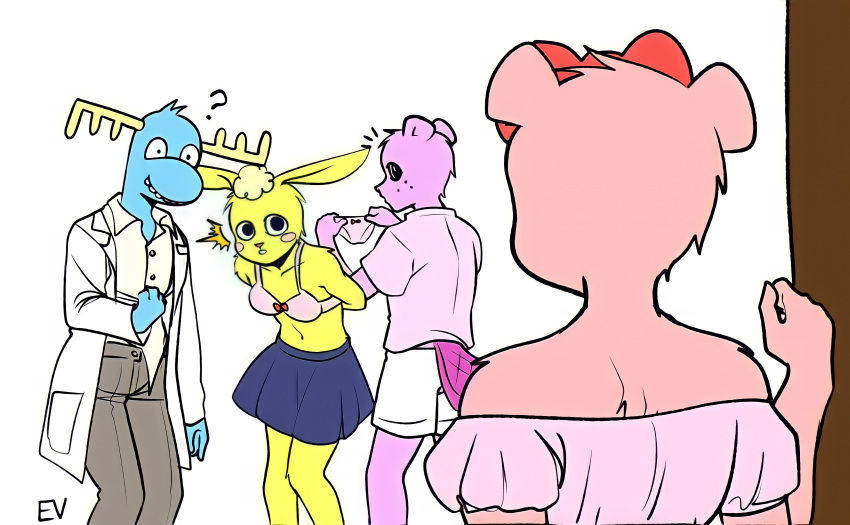 absurd_res anthro beaver capreoline cervid cuddles_(htf) ev_htf_(artist) giggles_(htf) group happy_tree_friends hi_res humor lagomorph leporid lumpy_(htf) mammal mondo moose rabbit rodent sciurid toothy_(htf)