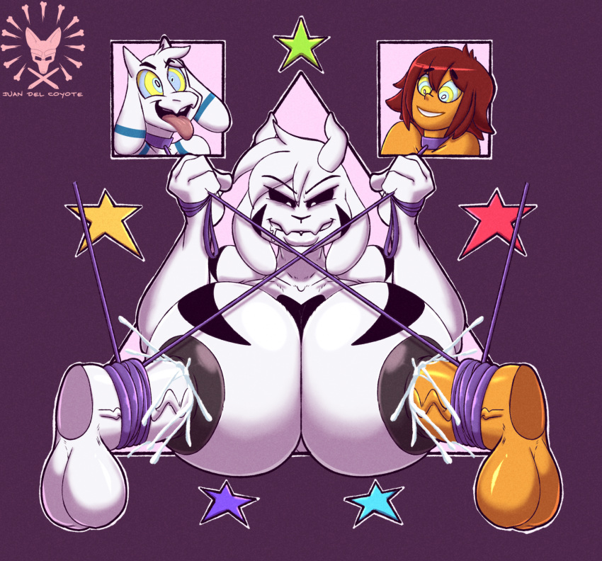 anthro asriel_dreemurr_(god_form) balls big_balls big_breasts big_penis bodily_fluids boss_monster_(undertale) bovid breasts caprine collar crossgender cum cum_in_nipples cum_inside double_penetration erection female frisk_(undertale) fur genital_fluids genitals goat group group_sex hair heart_(marking) hi_res horn huge_breasts human human_on_anthro hypno_eyes hypnosis interspecies juandelcoyote.inc leash leash_pull looking_at_genitalia looking_at_penis looking_pleasured male male/female mammal markings mind_control nipple_fetish nipple_penetration nipple_play nipple_sex nipples nude open_mouth orgasm_face penetration penis sam_(steamyfur) sex solo_focus threesome tongue tongue_out trio undertale undertale_(series) white_body white_fur