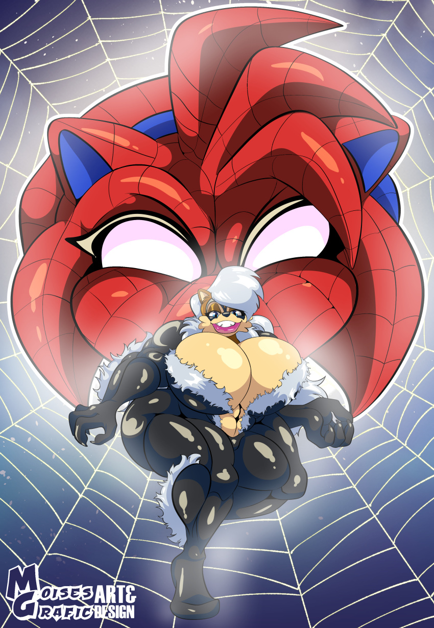 absurd_res amy_rose archie_comics au hi_res invalid_tag marvel moisesgrafic muscular sally_acorn sega sonic_the_hedgehog sonic_the_hedgehog_(archie) sonic_the_hedgehog_(comics) sonic_the_hedgehog_(series) spider-man_(series) spider-verse spiderverse