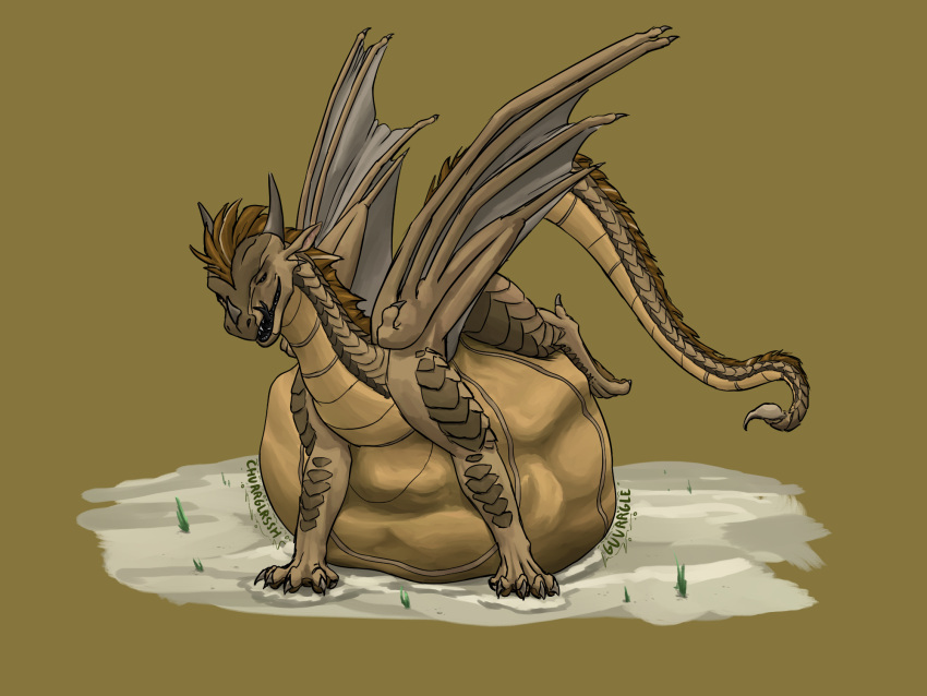 anonymous_artist beached_on_gut digestion digestion_noises dragon dusty feral hi_res male mythological_creature mythological_scalie mythology sandwing_(oc) sandwing_(wof) scalie solo solo_focus tail_spines vore wings wings_of_fire