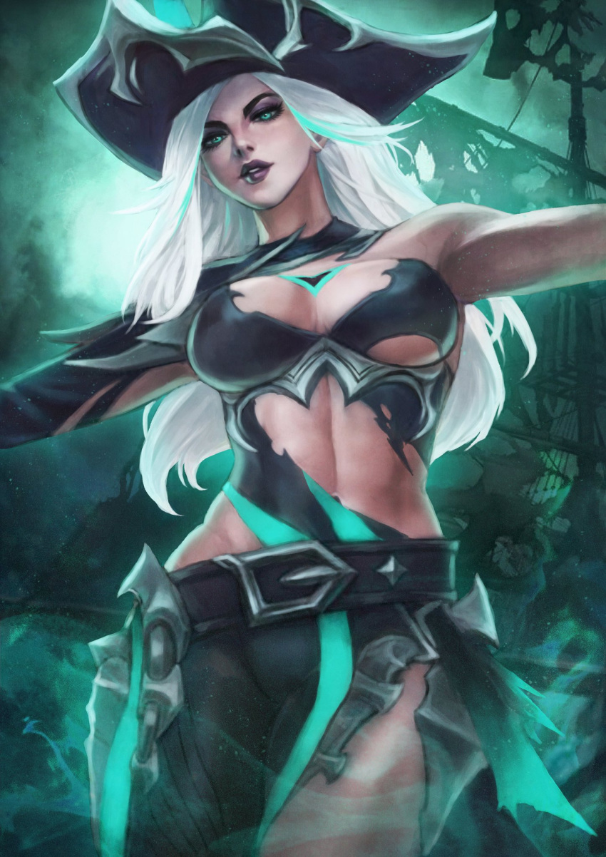 erect_nipples league_of_legends miss_fortune monori_rogue no_bra pirate