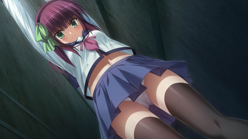 angel_beats! game_cg key na-ga pantsu seifuku thighhighs yurippe