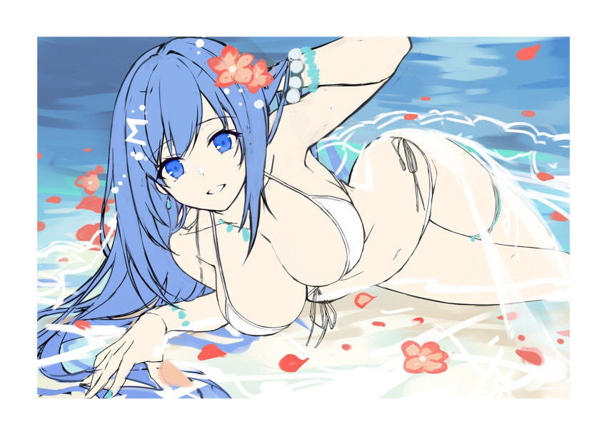 bikini digital_version emori_miku emori_miku_project garter kagachi_saku sketch swimsuits wet