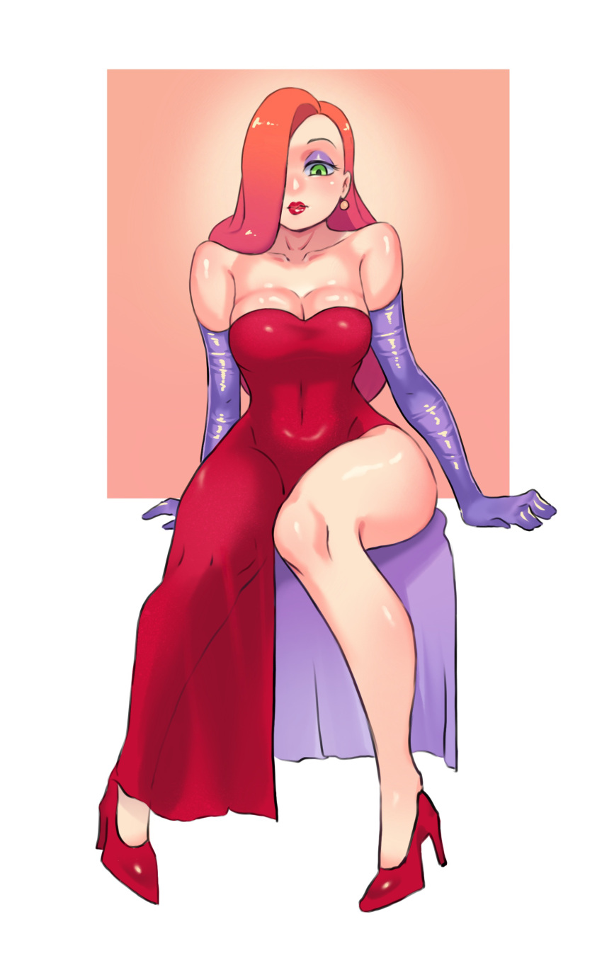 dress freddyhalloween jessica_rabbit no_bra who_framed_roger_rabbit?