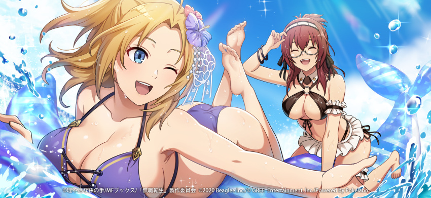 bikini garter lillia megane mushoku_tensei swimsuits tagme wet zenith_greyrat