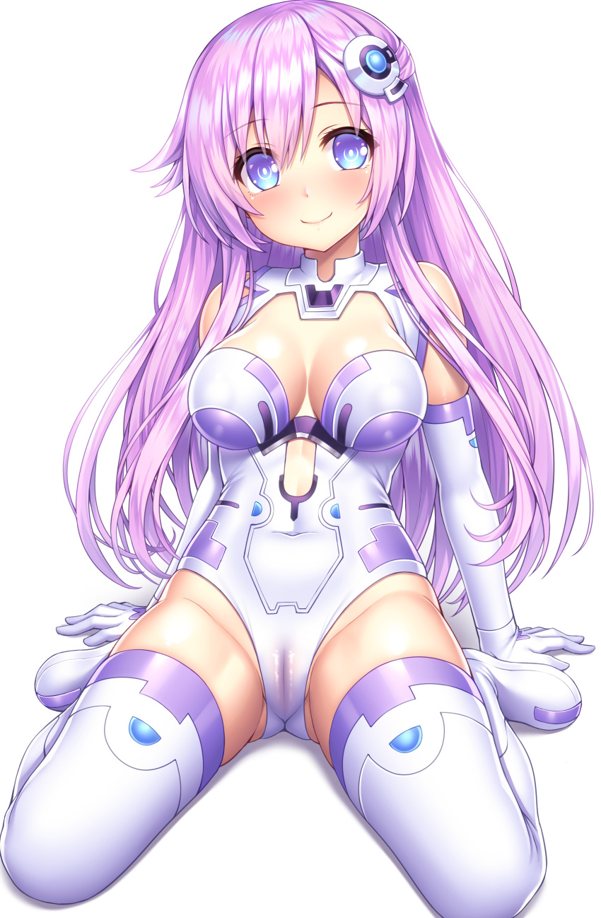 bodysuit cameltoe choujigen_game_neptune lambda_(artist) purple_sister thighhighs