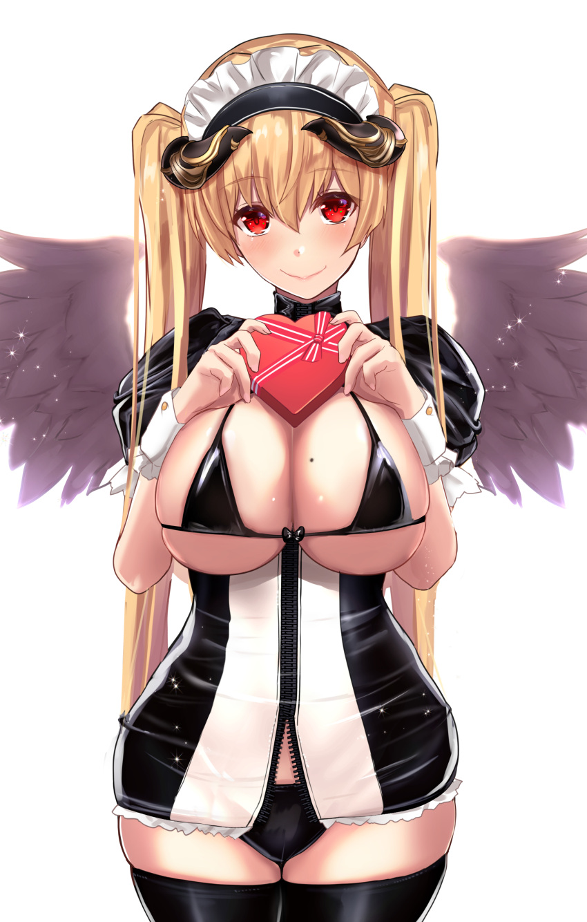 bikini horns swimsuits thighhighs untsue valentine wings