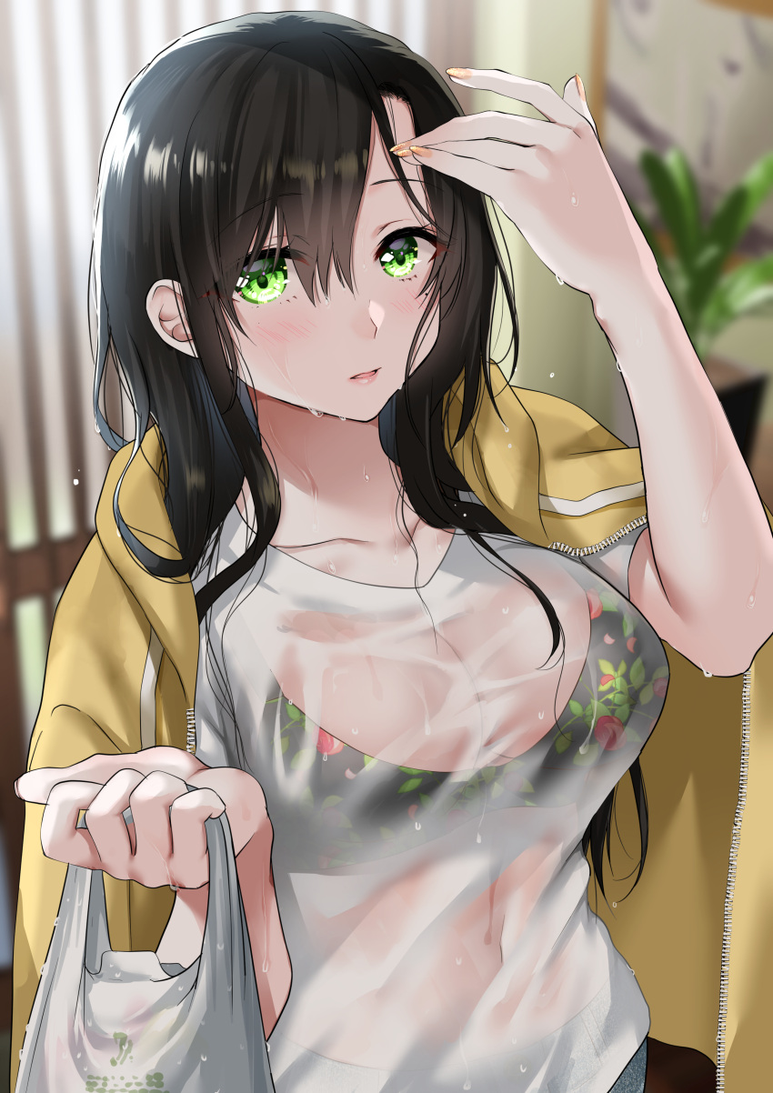 bra hikaru_(gevp7588) see_through wet wet_clothes