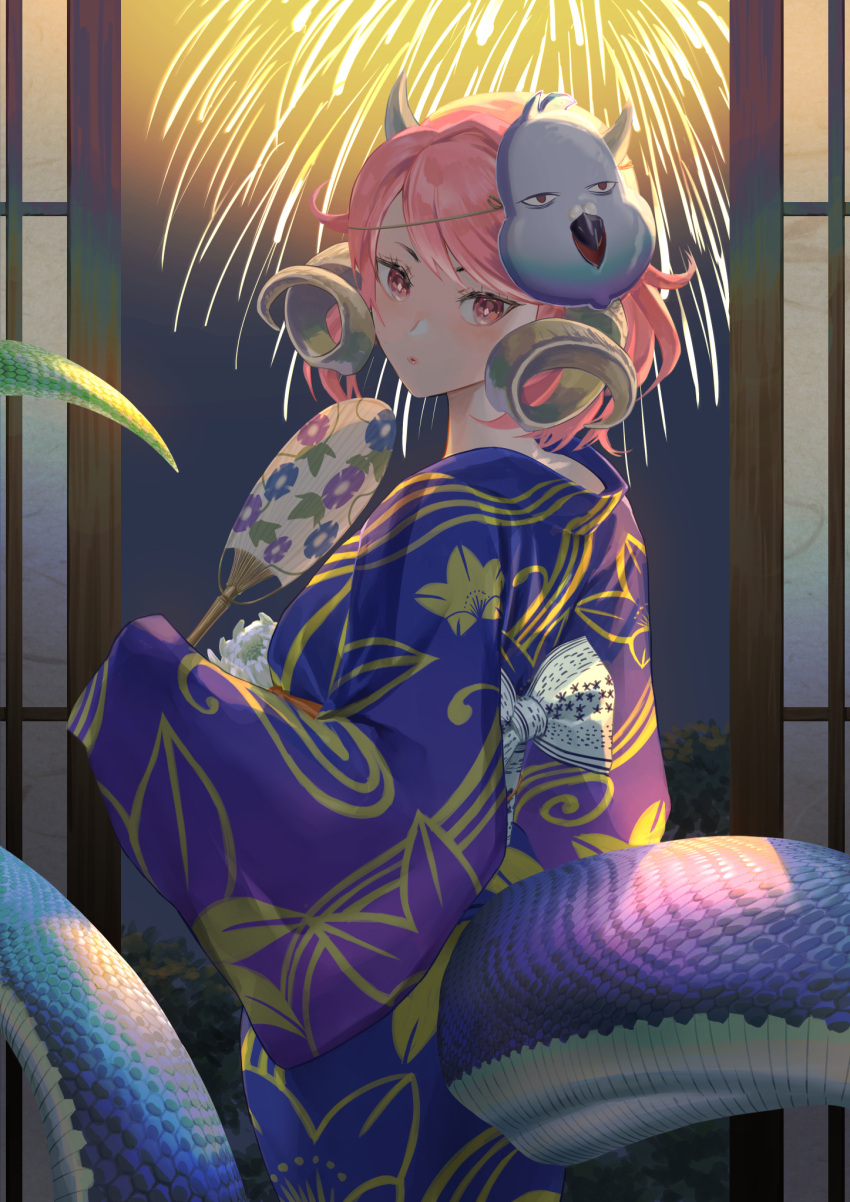 horns makkuro tagme tail yukata