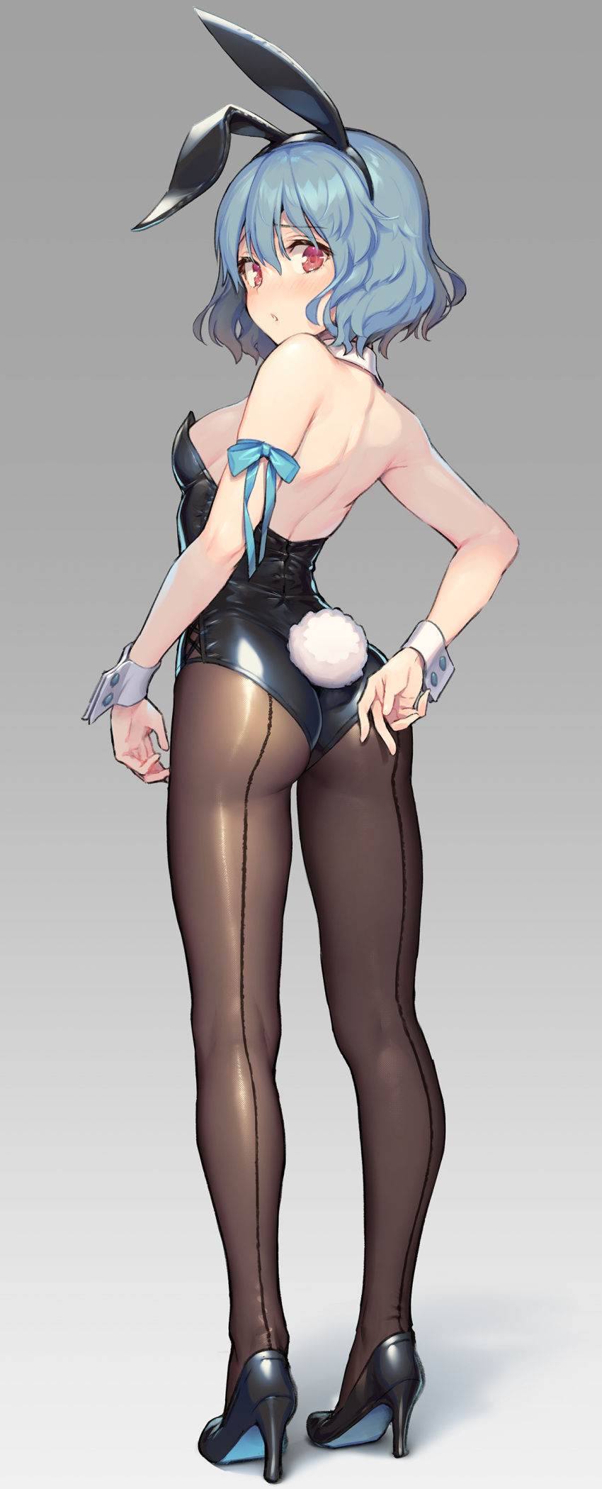 animal_ears ass bunny_ears bunny_girl heels kurobuta_gekkan no_bra pantyhose tail