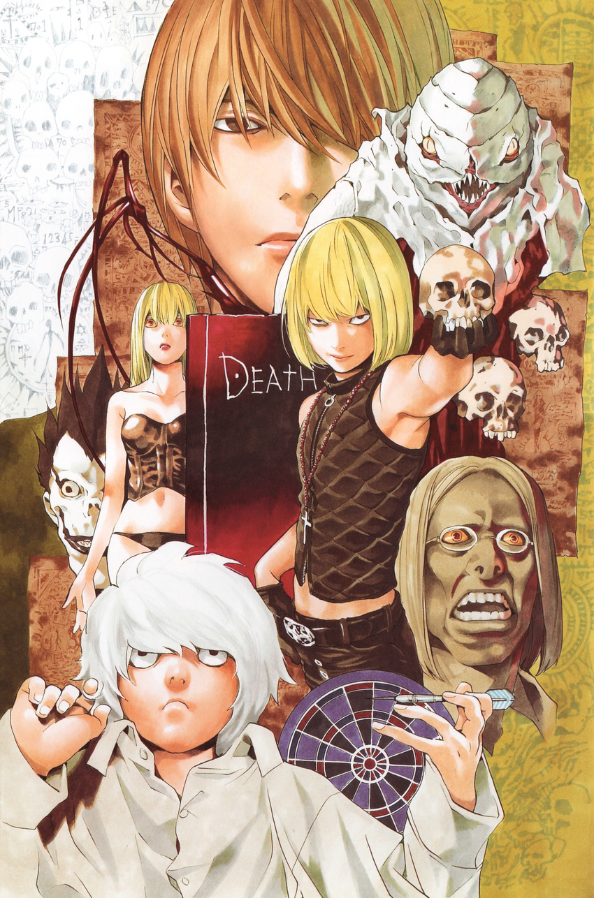 amane_misa death_note mello near obata_takeshi yagami_light