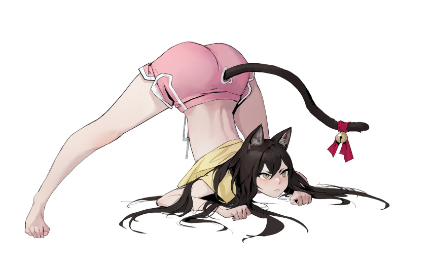 animal_ears ass dongho_kang nekomimi shirt_lift tagme tail