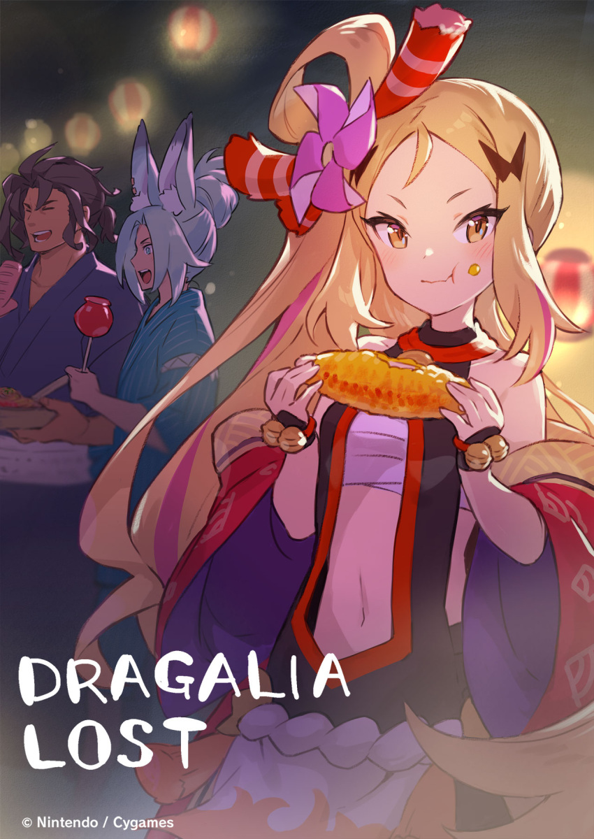 animal_ears bunny_ears cream cygames dragalia_lost japanese_clothes luca_(dragalia_lost) natalie_(dragalia_lost) nintendo ranzal sarashi tagme yukata