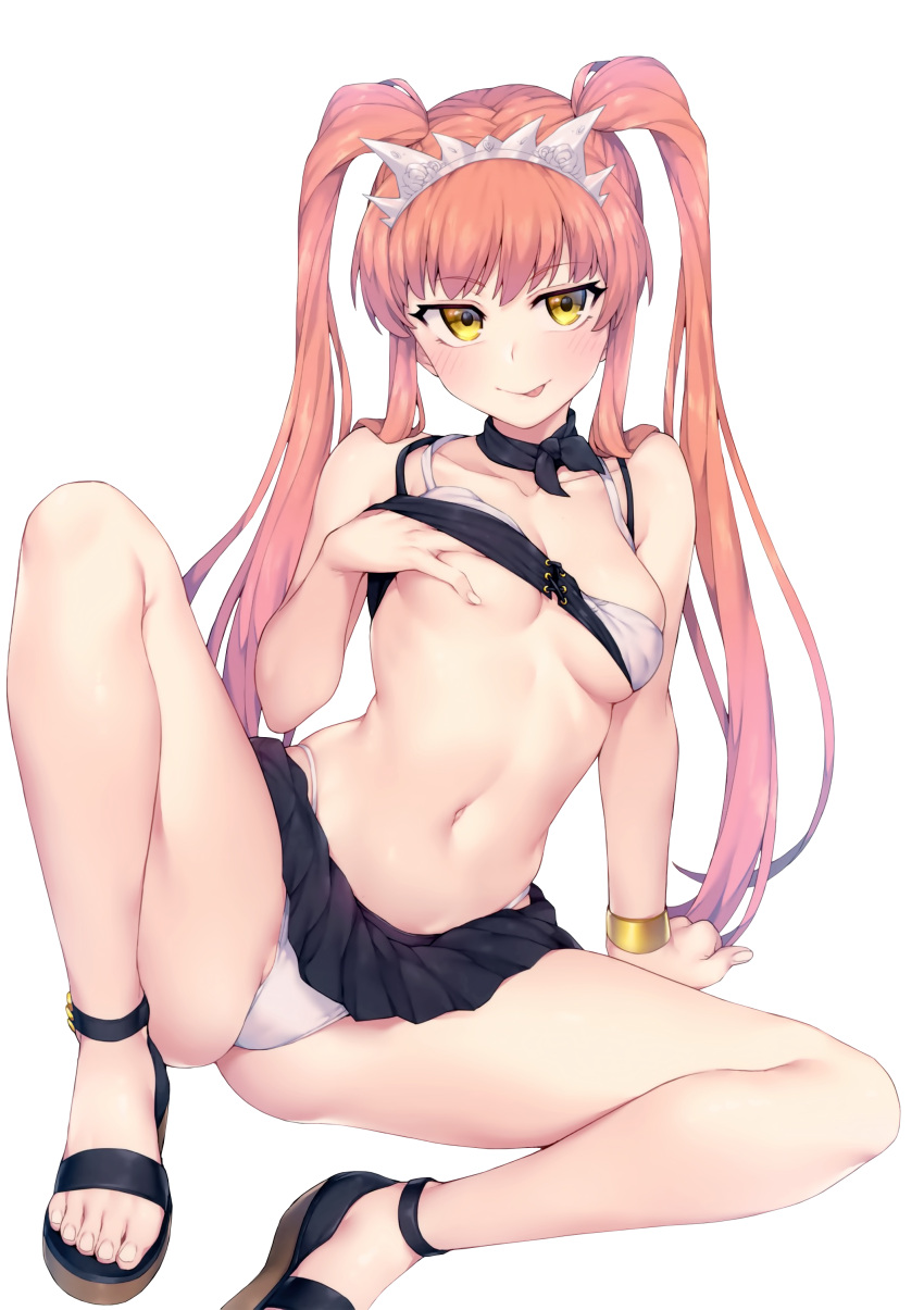 bikini breast_grab fate/grand_order jp06 medb_(fate/grand_order) skirt_lift swimsuits transparent_png underboob undressing