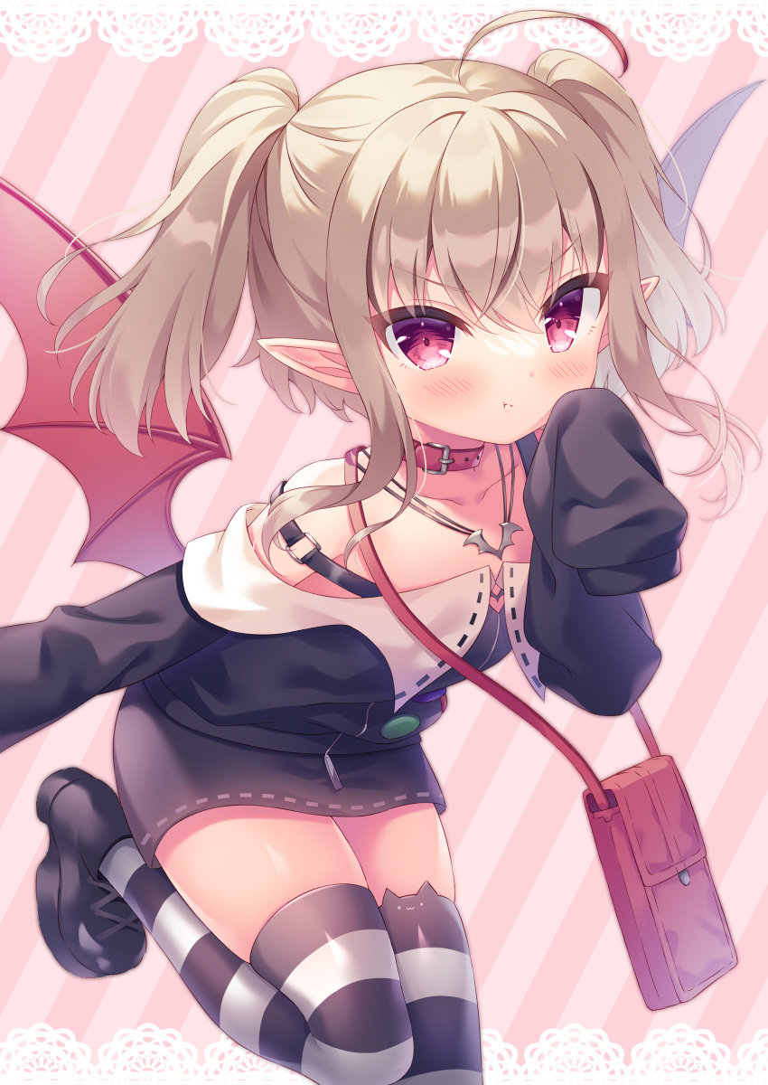 makaino_ririmu nijisanji nijisanji_gamers pointy_ears siooooono thighhighs wings