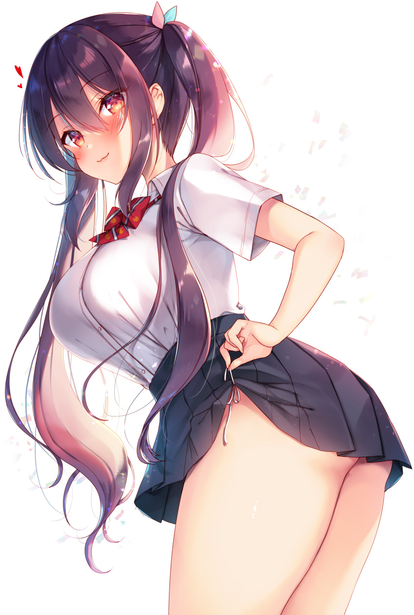 ass ichiri pantsu seifuku skirt_lift string_panties tagme