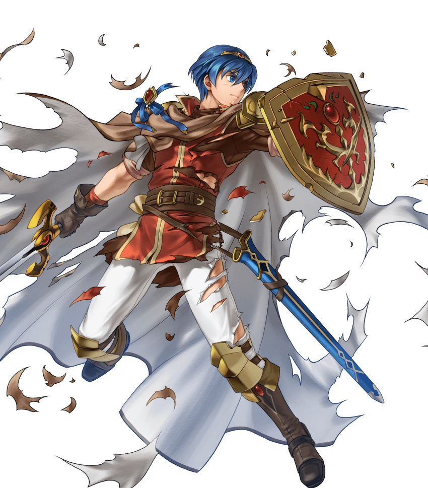 armor fire_emblem fire_emblem:_shin_ankoku_ryuu_to_hikari_no_ken kita_senri marth nintendo sword torn_clothes