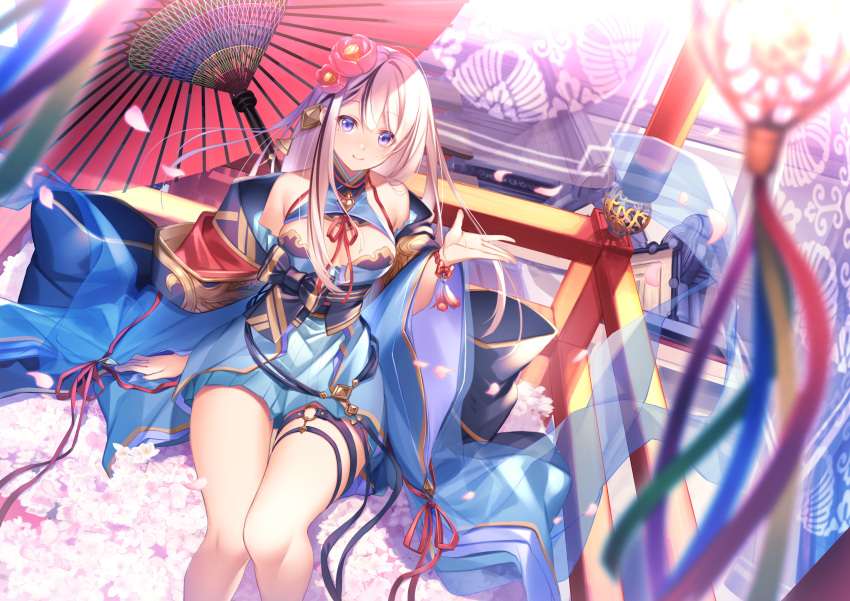 flowers long_hair nanafuton original umbrella