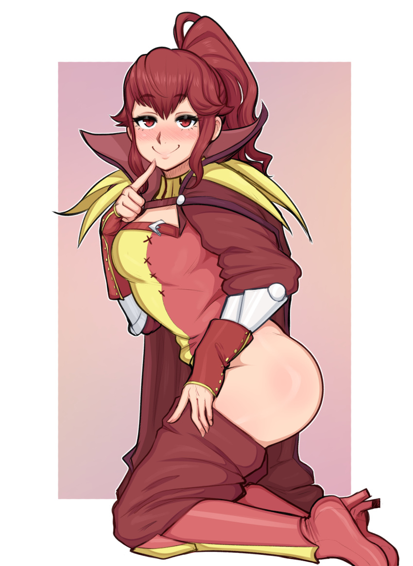 afrobull anna_(fire_emblem) fire_emblem heels nopan undressing