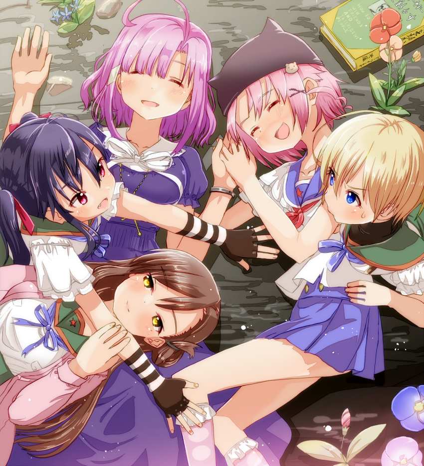 ebisuzawa_kurumi gakkou_gurashi! naoki_miki sakura_megumi seifuku sweater tagme takeya_yuki wakasa_yuuri