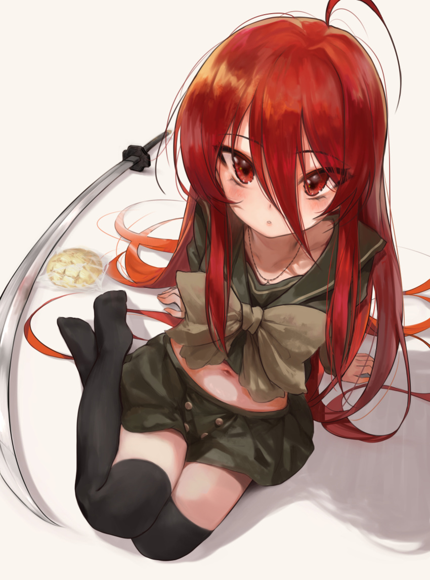 seifuku shakugan_no_shana shana sword thighhighs torriet