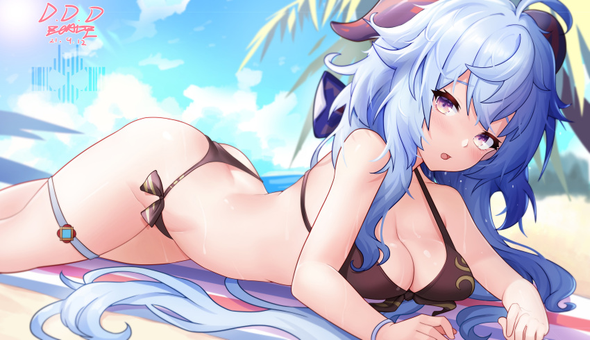 bikini ddddecade ganyu_(genshin_impact) genshin_impact swimsuits