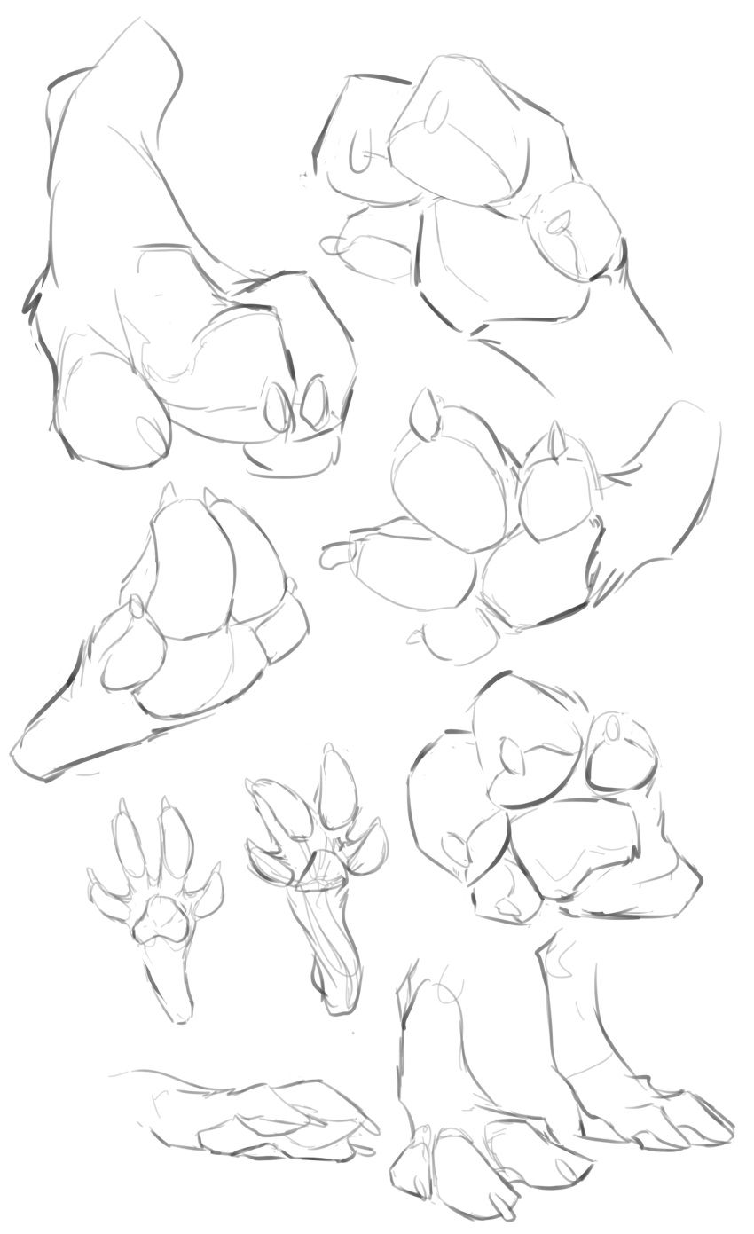 absurd_res animancer beans_(disambiguation) hi_res mammal monochrome pads_(disambiguation) paws practice rodent sketch