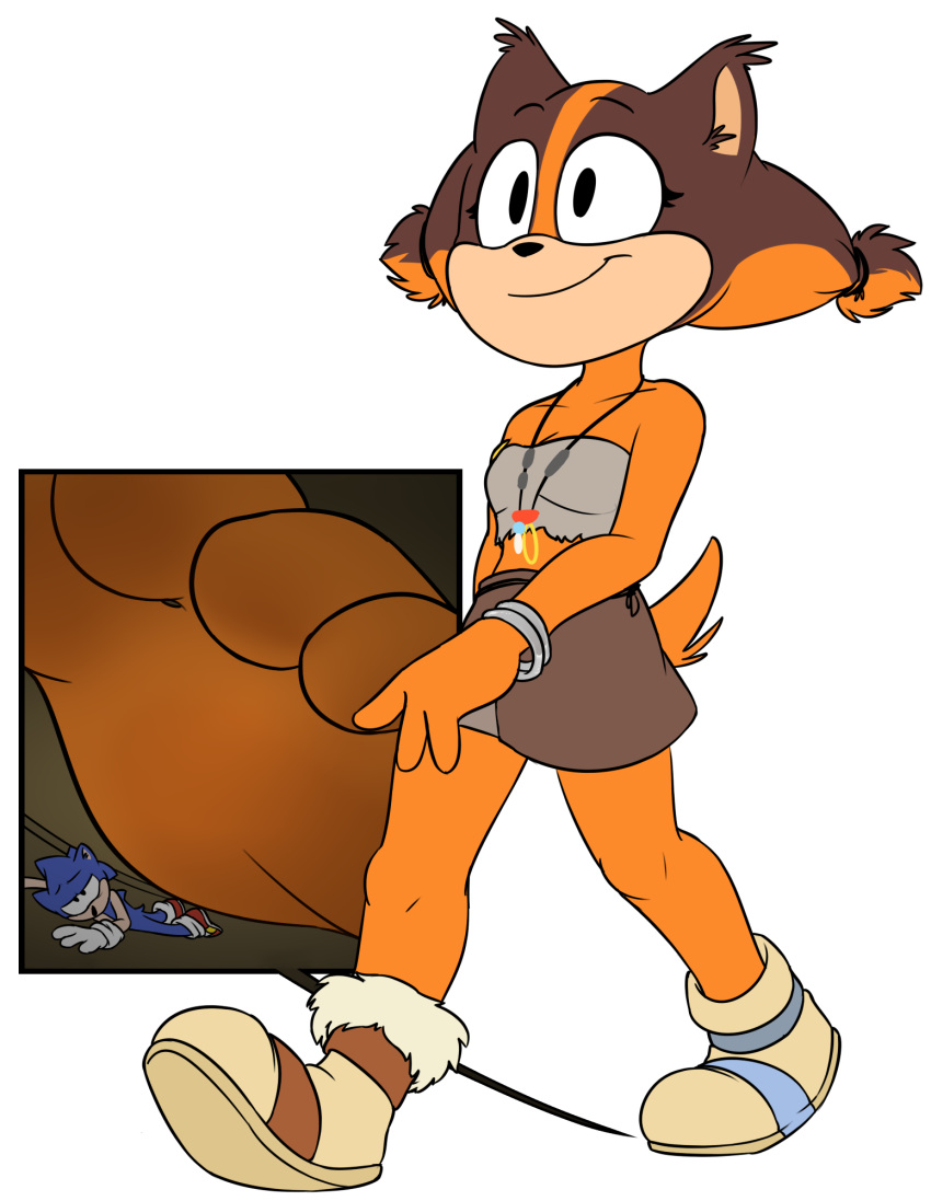 alpha_channel anthro duo feet female foot_fetish foot_focus hi_res inside_shoe insole macro male male/female micro sega silverscarf sonic_boom sonic_the_hedgehog sonic_the_hedgehog_(series) sticks_the_jungle_badger trampling trapped_in_clothing trapped_in_shoe