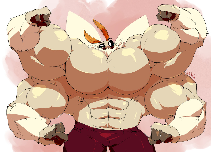 2021 3_fingers 4_arms anthro arthropod big_muscles big_pecs clothed clothing fingers flexing front_view fur grey_body grey_fur hi_res huge_muscles huge_pecs hyper hyper_muscles insect lepidopteran looking_at_viewer male moth multi_arm multi_limb muscular pecs penbeetle shirt solo topless topwear