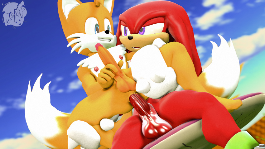 16:9 2021 2_tails 3d_(artwork) 5_fingers anal anal_penetration anthro anthro_on_anthro anthro_penetrated anthro_penetrating anthro_penetrating_anthro balls bareback big_balls big_penis black_nose black_pupils blonde_hair blue_eyes canid canine chair_position clothing cloud digital_media_(artwork) dipstick_tail duo dutch_angle echidna erection eye_contact fingers footwear fox from_behind_position fur genitals glans gloves green_clothing green_footwear green_shoes grin hair half-closed_eyes handwear hi_res humanoid_genitalia humanoid_hands humanoid_penis interspecies knuckles_the_echidna leg_grab loafsfm looking_at_another looking_down looking_up male male/male male_penetrated male_penetrating male_penetrating_male mammal miles_prower monotreme multi_tail multicolored_tail narrowed_eyes nipples nude open_mouth outside penetration penis pink_glans pupils purple_eyes red_balls red_body red_fur red_hair red_nipples red_penis sega sex shoes smile sonic_the_hedgehog_(series) source_filmmaker spiked_gloves spikes spread_legs spreading thin_penis white_body white_clothing white_fur white_gloves white_handwear widescreen yellow_balls yellow_body yellow_fur yellow_penis