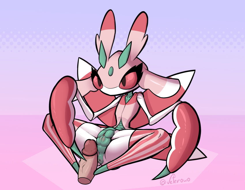 anthro anus arthropod clothed clothing duo elemental_creature erection female flora_fauna foot_fetish foot_play footjob genitals green_body hi_res insect legwear lurantis male male/female mantis nintendo nude penis pink_body pink_sclera plant pok&eacute;mon pok&eacute;mon_(species) pussy sex simple_background thigh_highs veterowo video_games wings