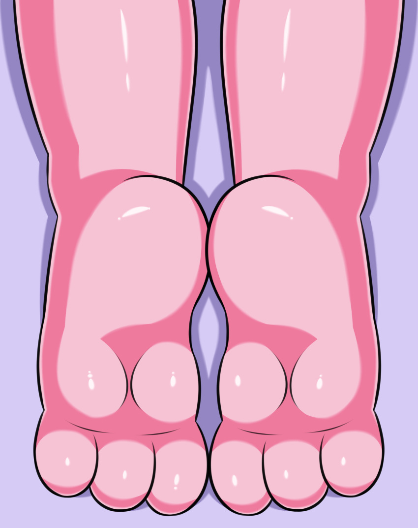 anthro fan_character feet female foot_focus foot_shot fur hi_res huitu_c humanoid_feet lagomorph leporid mammal pink_body pink_fur rabbit