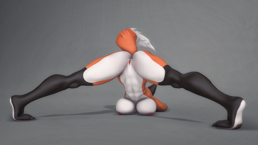 16:9 2021 3d_(artwork) absurd_res alice_(gold97fox) anthro ass_up black_body black_fur breast_squish breasts canid canine claws digital_media_(artwork) female fox fur genitals gold97fox hi_res jack-o'_pose mammal nipples nude orange_body orange_fur plantigrade pose pussy raised_tail red_fox simple_background solo source_filmmaker squish white_body white_fur widescreen