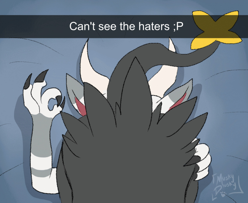ambiguous/ambiguous ambiguous_gender animated anthro anthro_on_feral bestiality big_butt butt dragon duo facesitting feral fur furred_dragon gesture interspecies iridius luxray meme muskydusky nintendo ok_sign pok&eacute;mon pok&eacute;mon_(species) pok&eacute;philia short_playtime snapchat text text_box these_aren't_my_glasses video_games