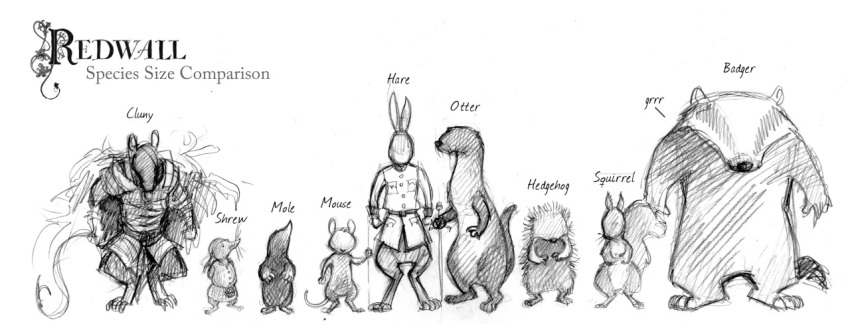 ambiguous_gender anthro armor badger barefoot biped bottomless character_name clothed clothing cluny_the_scourge digitigrade english_text eulipotyphlan faceless_anthro faceless_character feet fluffy fluffy_tail greyscale group hare hedgehog holding_object holding_sword holding_weapon lagomorph leporid long_ears lutrine male mammal melee_weapon mole_(animal) monochrome mouse murid murine mustelid musteline nude rat redwall rodent sciurid sean_rubin shrew simple_background sketch species_name sword text weapon white_background