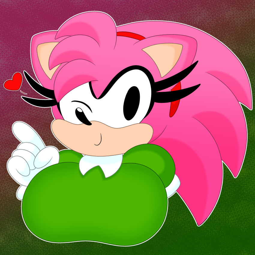 &lt;3 1:1 2021 3barts absurd_res accessory amy_rose anthro big_breasts breasts classic_amy_rose classic_sonic_(universe) clothing digital_media_(artwork) eulipotyphlan eyelashes female fingers fur gloves hair handwear headband hedgehog hi_res huge_breasts looking_at_viewer mammal multicolored_body multicolored_fur one_eye_closed pink_body pink_fur pink_hair sega simple_background simple_eyes smile solo sonic_the_hedgehog_(series) tan_body tan_fur wink winking_at_viewer