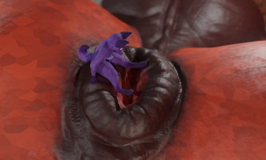 3d_(artwork) anal anal_vore anthro anus balls black_anus blender_(software) canid canine digital_media_(artwork) duo equid equine erection fox foxygrandpaa genitals horse imminent_vore macro male male/male mammal micro micro_on_macro penis perineum puffy_anus size_difference stare_into_the_abyss vore willing_vore