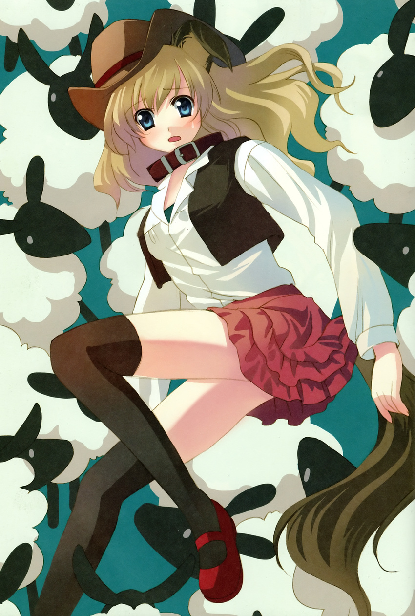 animal_ears naruse_chisato tagme tail thigh-highs