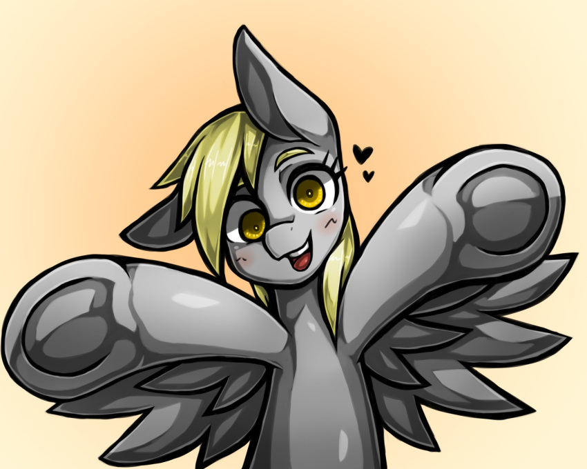 &lt;3 2021 5:4 blonde_hair derpy_hooves_(mlp) equid equine feathered_wings feathers female feral friendship_is_magic grey_body grey_feathers grey_wings hair hasbro hi_res kyouman mammal my_little_pony open_mouth pegasus quadruped simple_background solo teeth wings yellow_eyes