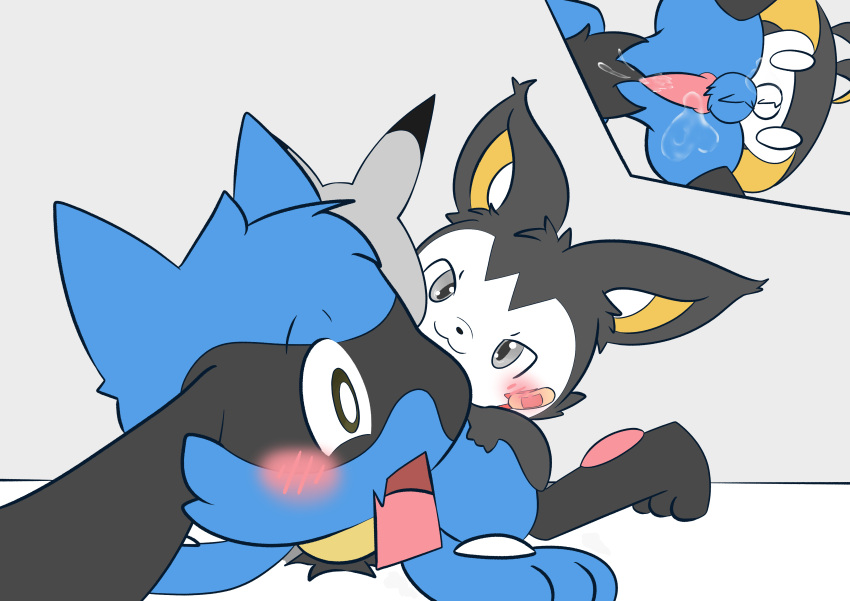 absurd_res anal anal_penetration bodily_fluids cum cum_in_ass cum_inside duo ejaculation emolga feral genital_fluids hi_res hugo_the_riolu male male/male nintendo penetration pok&eacute;mon pok&eacute;mon_(species) quentinmimikyu riolu surprise surprise_sex video_games view_from_below