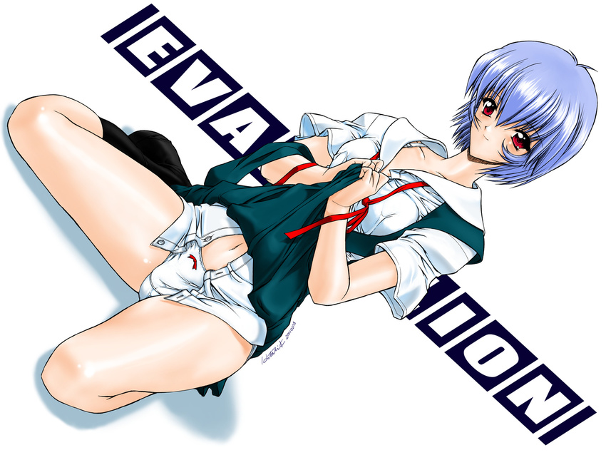 ayanami_rei blue_hair highres kino_hitoshi neon_genesis_evangelion panties red_eyes rei_ayanami underwear wallpaper