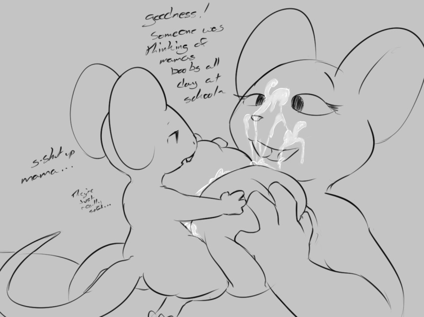 age_difference alex_(character) anthro anthro_on_anthro breasts cum cum_on_breasts cum_on_face doublepopsicle duo female incest larger_female male male/female mammal mother mother_and_son mouse mouse_mom parent rodent sex size_difference smaller_male son titfuck