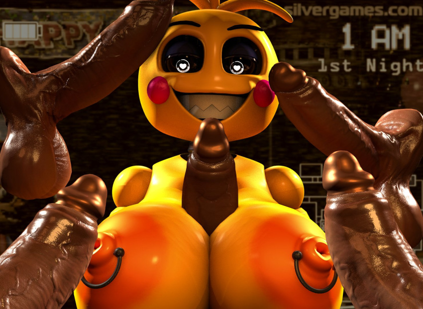 &lt;3 &lt;3_eyes 2021 3d_(artwork) animatronic anthro areola avian balls beakless bedroom_eyes big_areola big_breasts big_penis bird black_eyebrows black_sclera blonde_hair breast_play breasts bust_portrait c4d_max camera_view chicken clenched_teeth dark_body dark_skin digital_media_(artwork) disembodied_penis english_text eyebrows female five_nights_at_freddy's five_nights_at_freddy's_2 galliform gallus_(genus) gangbang genitals grin group group_sex hair half-closed_eyes hollow_eyes huge_breasts huge_penis humanoid humanoid_genitalia humanoid_penis looking_at_viewer lovetaste_chica machine male male/female narrowed_eyes nipple_piercing nipples noseless nude orange_areola orange_nipples penis penis_between_breasts penis_on_cheek penis_on_head phasianid piercing portrait pupils robot rosy_cheeks screencap screencap_background seductive sex sharp_teeth smile teeth teeth_showing text titfuck toy_chica_(fnaf) vein veiny_penis video_games white_eyes white_pupils yellow_body yellow_skin