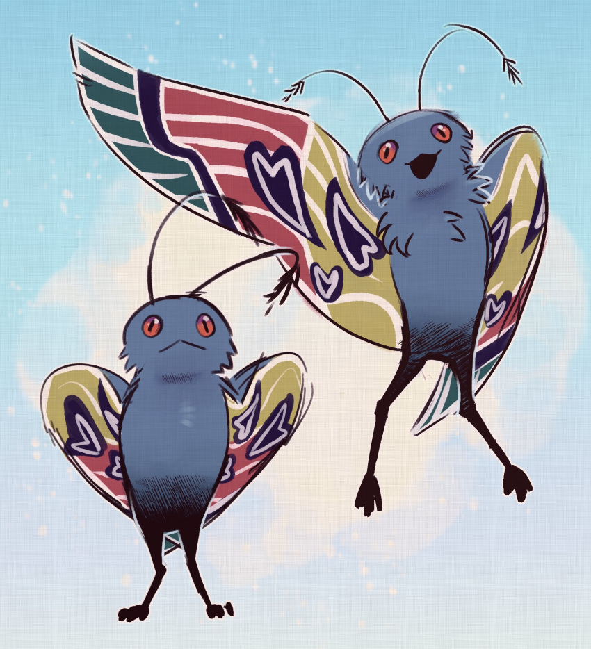 &lt;3 2021 3_toes arthropod atlus black_wings blue_background blue_body blue_wings cryptid demon digital_drawing_(artwork) digital_media_(artwork) feet froste hi_res humanoid insect lepidopteran megami_tensei megami_tensei_persona monster moth mothman mothman_(megami_tensei) multicolored_body multicolored_wings multiple_poses nude open_mouth pose red_eyes red_wings simple_background solo toes video_games white_wings wings yellow_wings