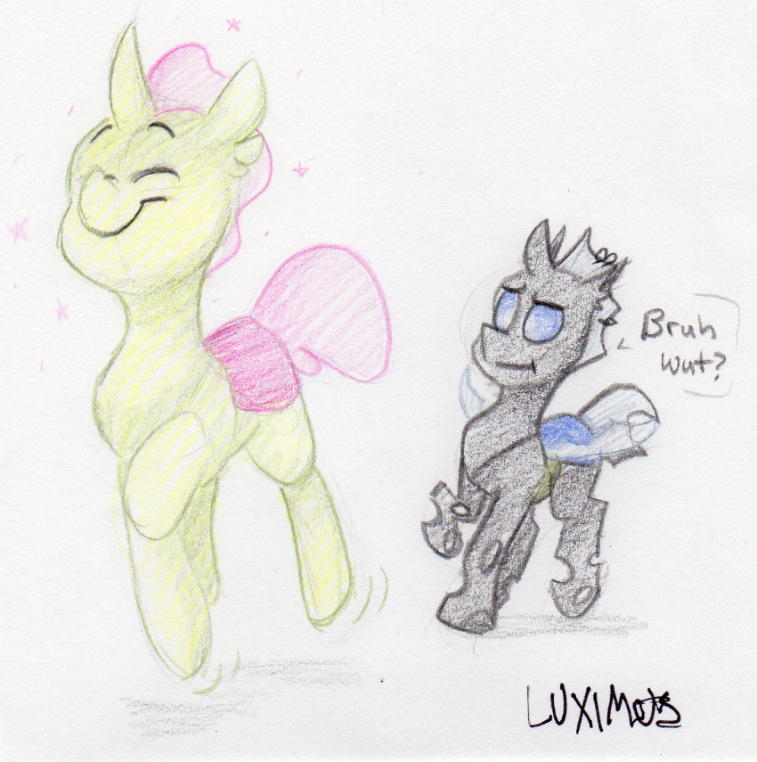 arthropod black_body blue_eyes changeling duo evening_breeze exoskeleton feral friendship_is_magic hi_res hole_(anatomy) hooves insect_wings luximus male my_little_pony piercing quadruped reformed_changeling wings