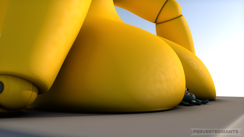 16:9 butt butt_crush female five_nights_at_freddy's five_nights_at_freddy's_2 hi_res macro pervertedgiants toy_chica_(fnaf) video_games widescreen