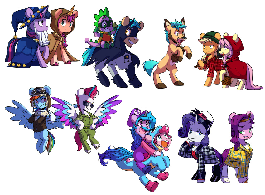 absurd_res amber_eyes applejack_(mlp) armor aviator_glasses axe basket big_bad_wolf blue_eyes blue_hair bomber_jacket brown_eyes canid canine canis chub-wub clothed clothed_feral clothing container cosplay dc_comics doodle-mark doodlemark earth_pony equid equine eyewear eyewear_on_head feathered_wings feathers feral flight_jacket flight_suit fluttershy_(mlp) flying friendship_is_magic gloves goggles goggles_on_head green_eyes grin group hair handwear hasbro hat headgear headwear helmet hi_res hitch_trailblazer_(mlp) holding_object hooded_cloak horse izzy_moonbow_(mlp) jewelry little_red_riding_hood little_red_riding_hood_(copyright) looking_back_at_another lumberjack mammal mario mario_bros melee_weapon mlp_g5 multicolored_hair my_little_pony necklace nintendo open_mouth open_smile pink_hair pinkie_pie_(mlp) pipp_petals_(mlp) pony purple_eyes purple_hair rainbow_dash_(mlp) rainbow_hair rarity_(mlp) riding robin_(dc) simple_background size_difference smile sunglasses sunny_starscout_(mlp) twilight_sparkle_(mlp) video_games weapon white_background wings wizard_hat wolf yellow_eyes yoshi_(character) zipp_storm_(mlp)